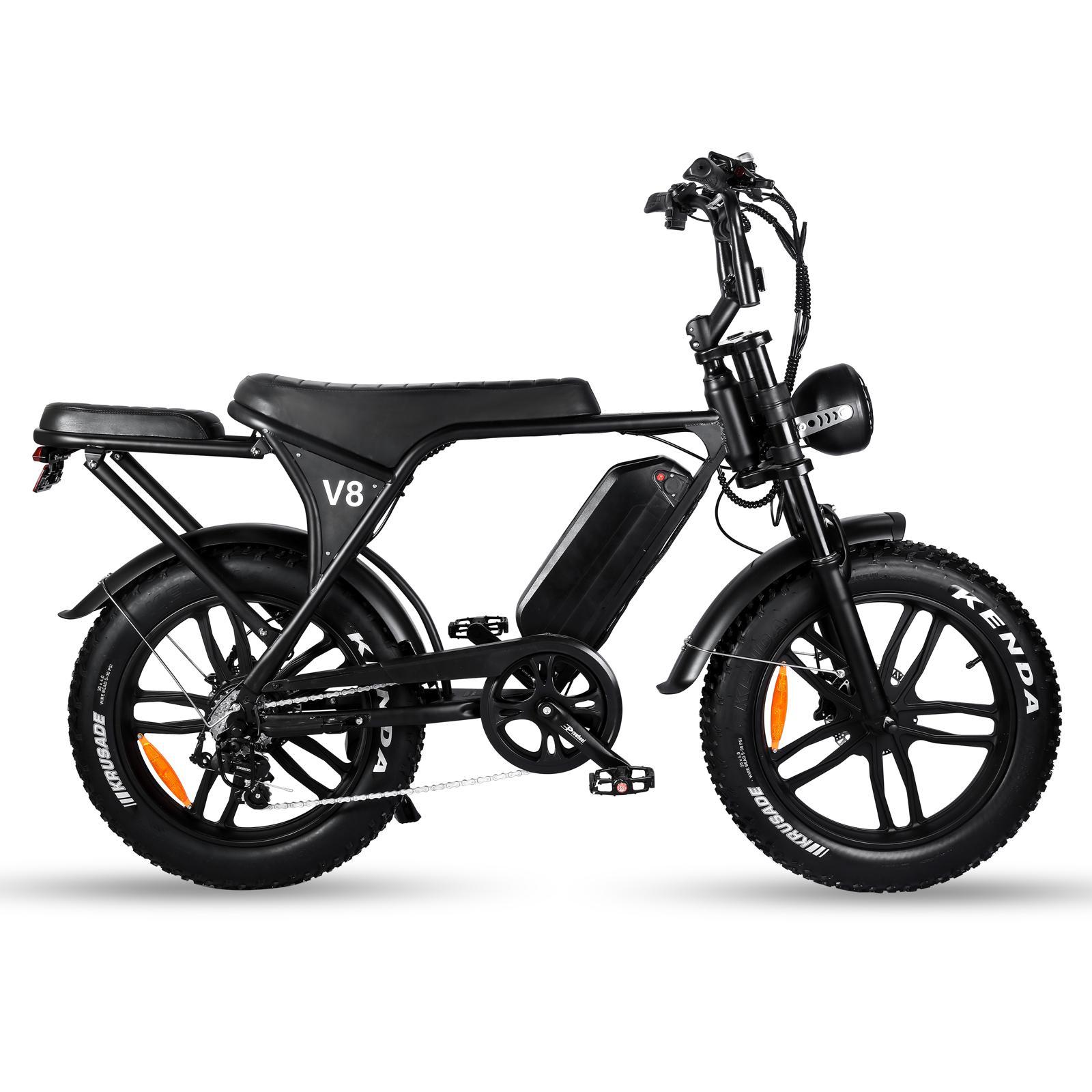 Ouxi V8 3.0 2024 Model - Hydraulische Remmen - Max 25 km/h - Zwart - Gratis achterzitje + Gratis voetsteuntjes + Gratis alarm + Gratis slot